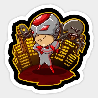 CUTE GLODO HERO IN THE CITY Sticker